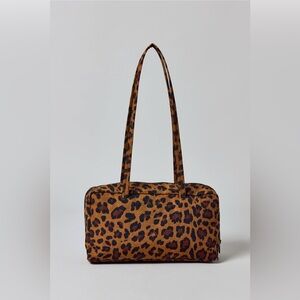BAGGU Brown Leopard Shoulder Bag